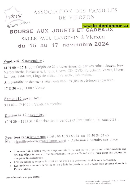 k16 - SAM 16 novembre - VIERZON - Bourse aux jouets et cadeaux Bourse11