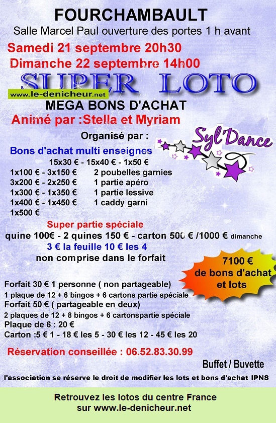 i22 - DIM 22 septembre - FOURCHAMBAULT - Loto de Syl'Dance ° Fourch10