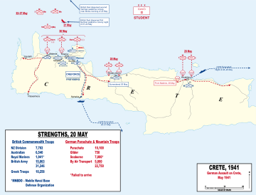 20 mai 1941, opération Merkur,  les Fallschirmjäger sautent sur la Crète  Battle10