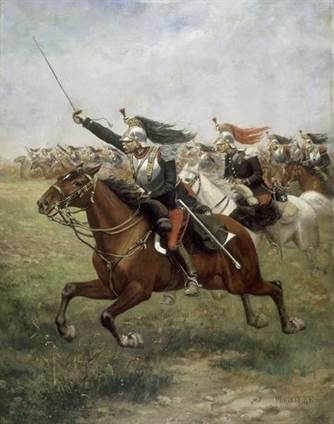  19 juillet 1870 : Napoléon III déclare la guerre à la Prusse . Charge10