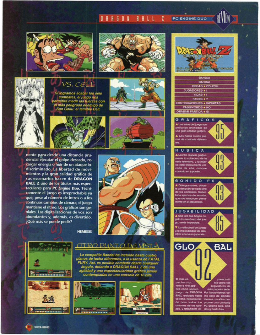 [TEST] DRAGON BALL Z : Idainaru Goku Densetsu / PC Engine Super CD-Rom² 7f54ad10