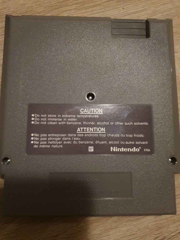 NES - Etiquette arrière Bandai 20230110