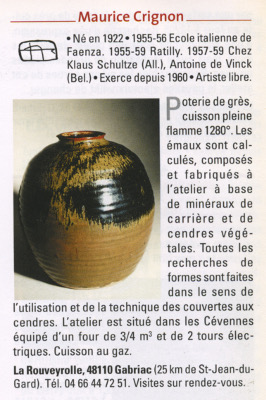 Vase en grès signature cachet inconnu MAURICE CRIGNON Crigno11