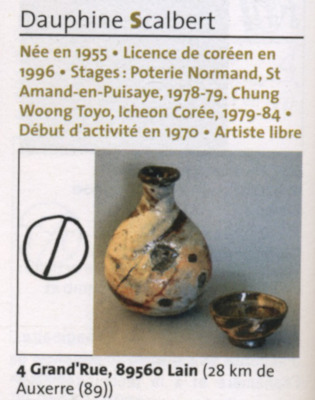 Vase boule grès pyrité - signé Dauphine Scalbert ?? Dauphi10