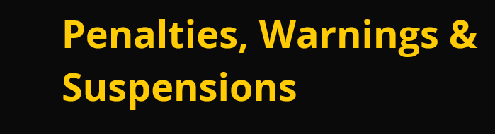 Penalties, Warnings & Suspensions Snaps104