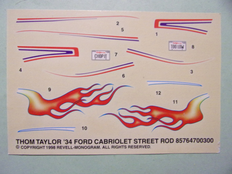 Ford '34 cabriolet street rod by Thom TAYLOR [Revell/Monogram - 1/24ème] 104_6033