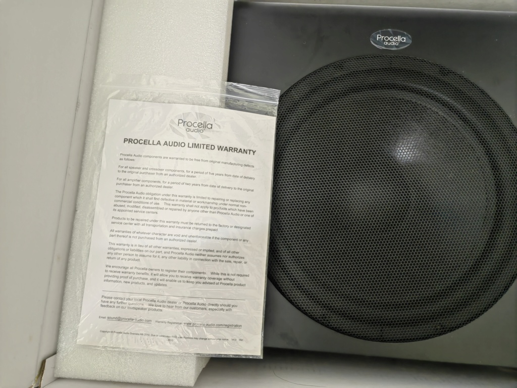 Procella Audio Made in Sweden High-End 15 Inches Subwoofer for Both Music & AV Use-Complete Inside Box Brand New Condition-Sold Img_2319