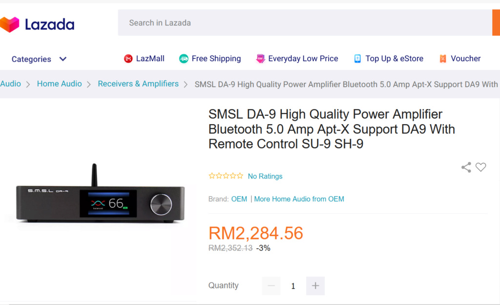 SMSL SH9 Headphone Amplifier THX-Like New Tinyta10