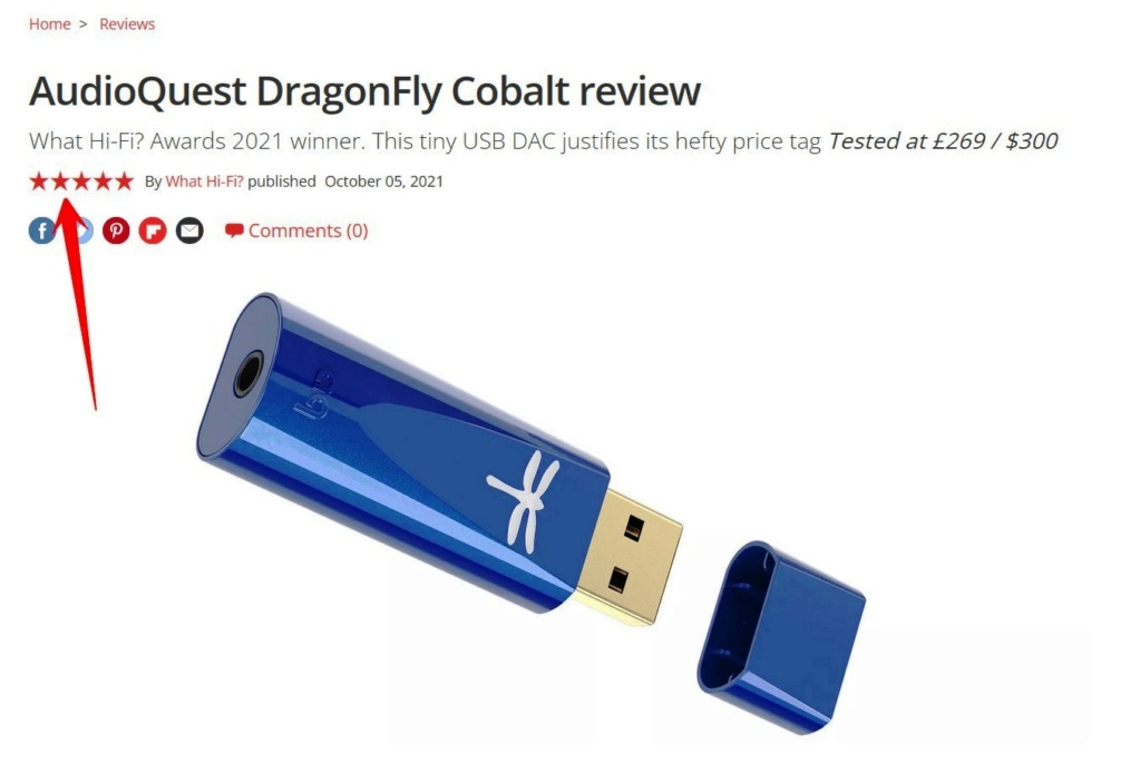Audioquest Dragonfly Cobalt USB DAC + Preamp + Headphone Amp Tinyta18