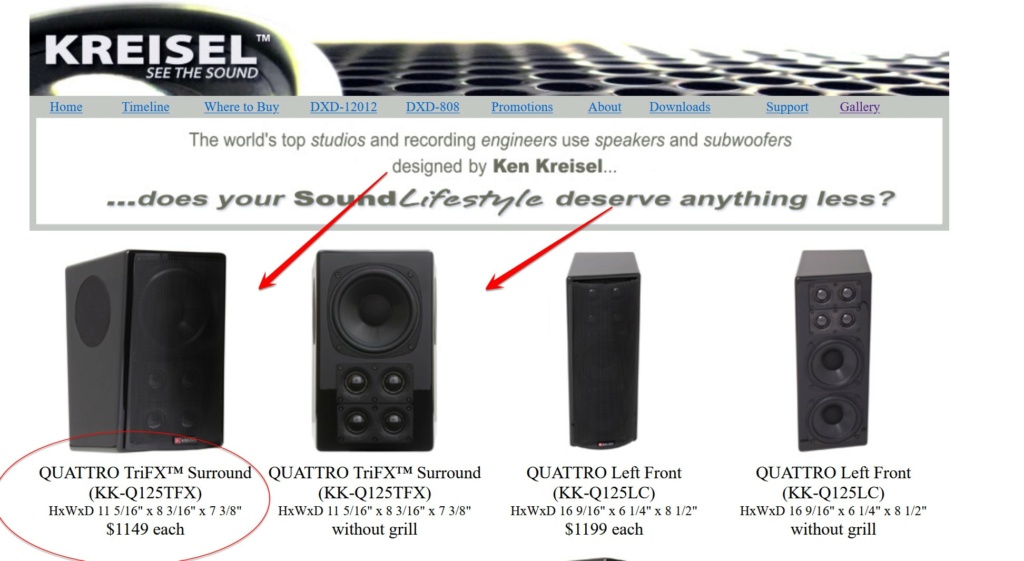 Ken Kreisel Quattro TriFX Surround Speakers-Used Tinyta22