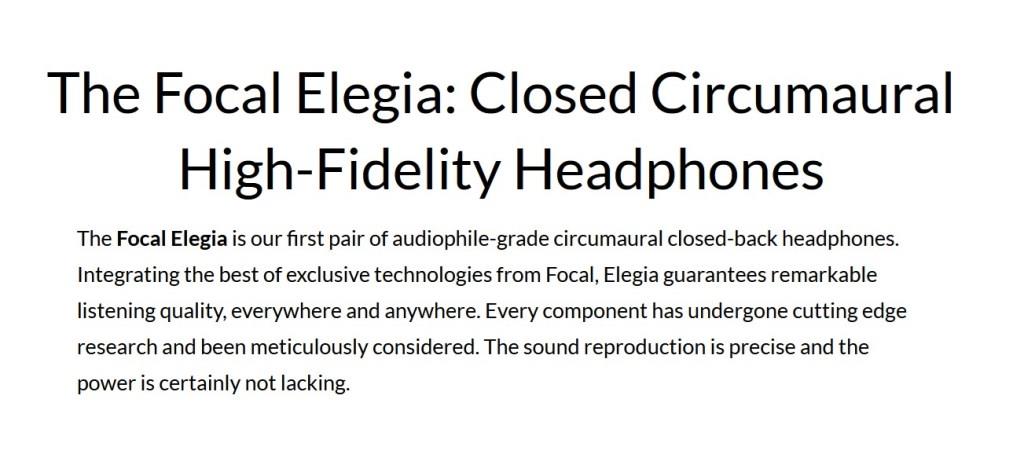 Focal Elegia Audiophile Headphone-Brand New Unopened Box Tinyta32