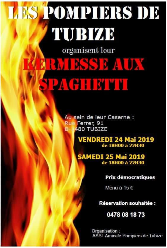 Souper spaghettis à volonté des Pompiers de Tubize - 24&25 Mai 59561010