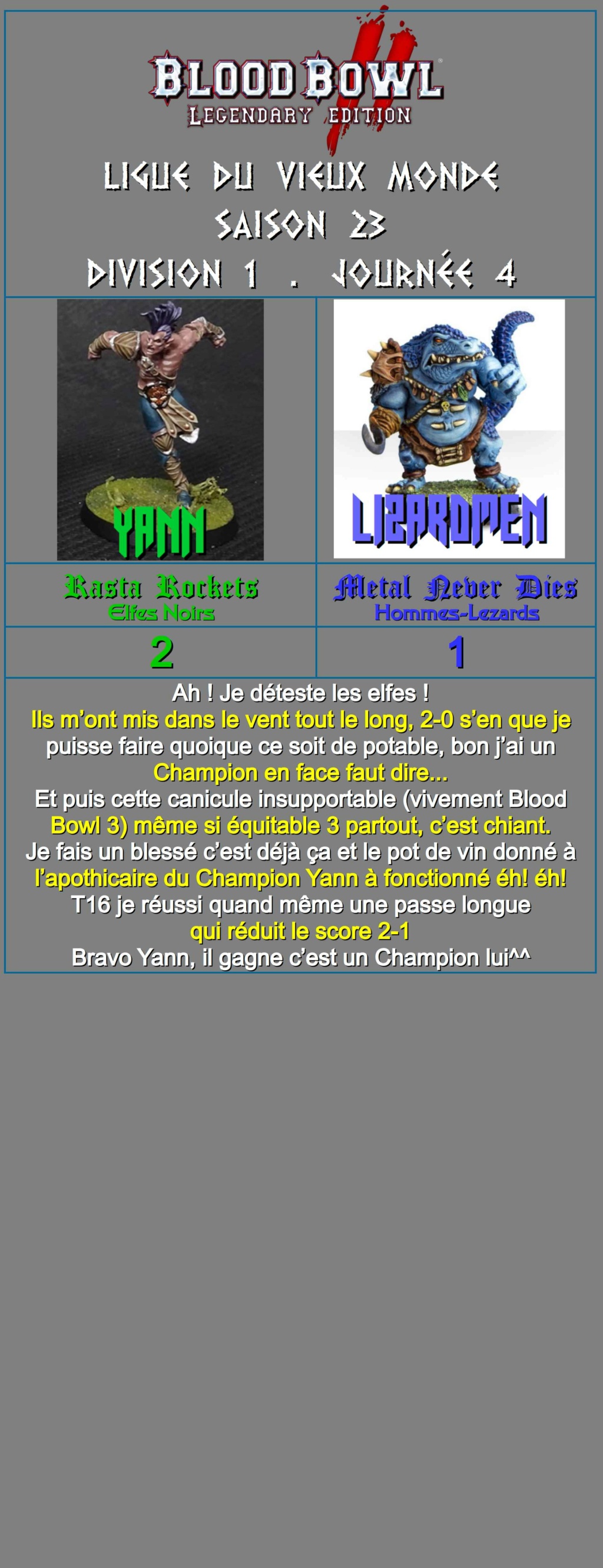 J4  Yann vs Lizardmen ça va vraiment chier ! Lizard49