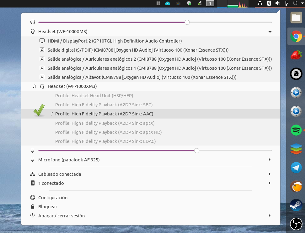 LDAC, aptX / HD y SBC (mejorado) en Linux Select12