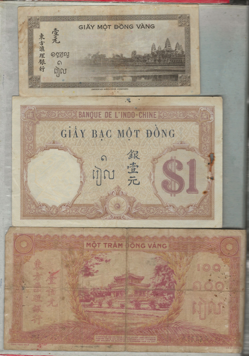 Collection Billets Indochine Vietnam Cambodge 09501010