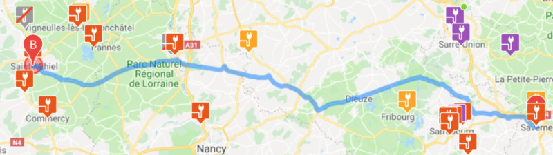 Trajet Saverne - Saint-Germain-en-Laye (455 km) Captur15