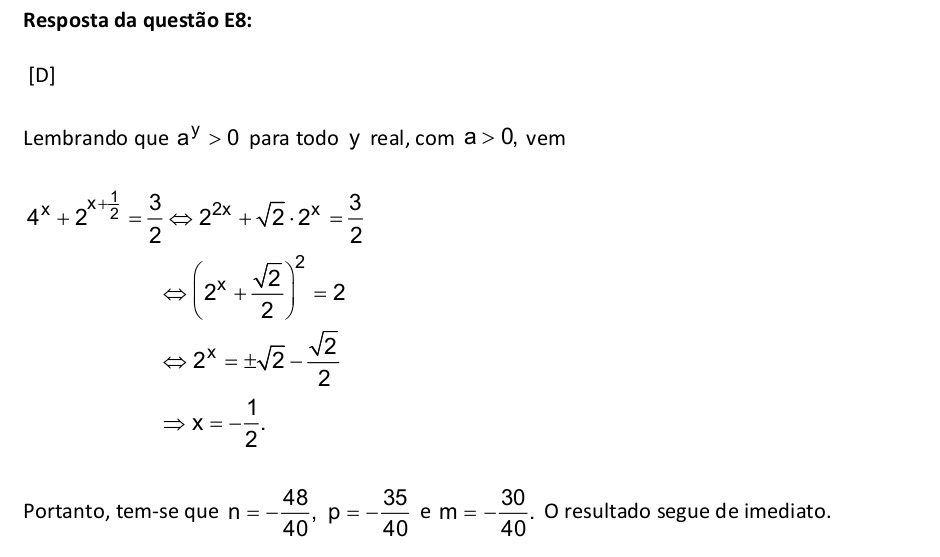 UDESC 2015 - Equação Exponencial Iuj8df10