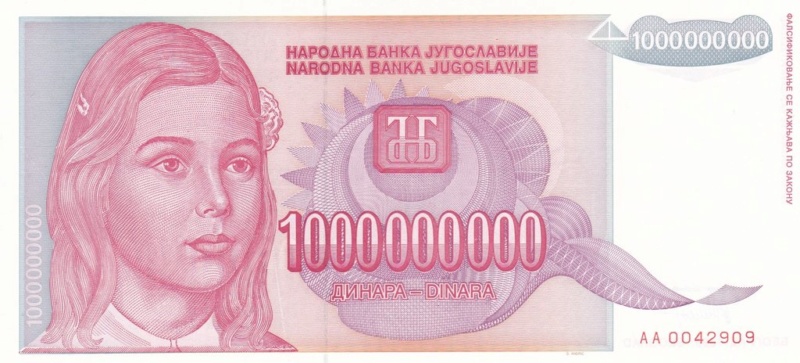 Los billetes con muchos "0000´s " 10000010