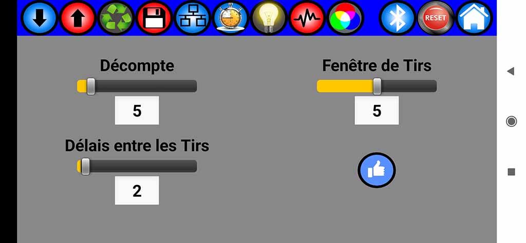 Cibles électroniques avec des Led et commandées par smarphone android Screen11