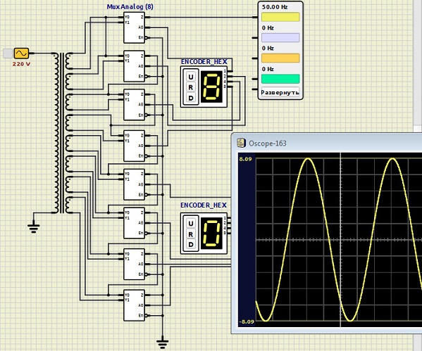 Setting the voltage on the transformer from 1 -255 volts in binary code 2023-022