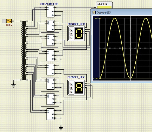 Setting the voltage on the transformer from 1 -255 volts in binary code 2023-023