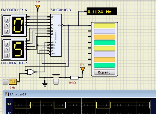 Generator of single pulses from a button of different durations according to the code 2023-414