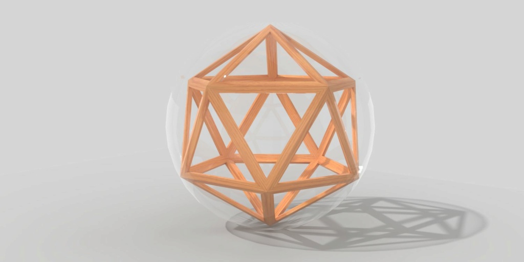 VRAY -  [ SKETCHUP vray ] Bulle de verre sur fond transparent. Icosae10