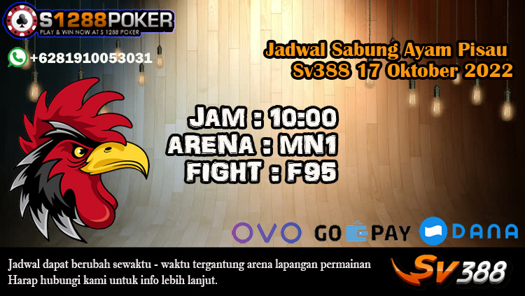 Jadwal Sabung Ayam Pisau Sv388 17 Oktober 2022 Jadwal18