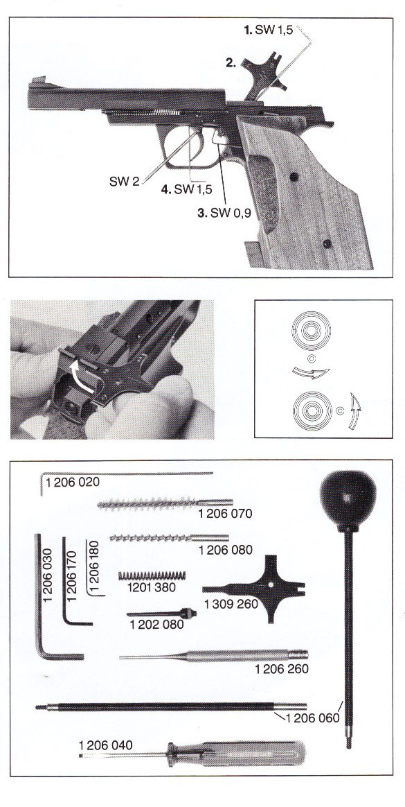 Hammerli 208 215 S Trigger Instructions and Schematic 210