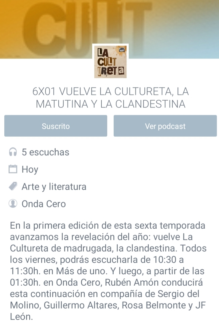 La Cultureta. Sin añadidos podcastianos. - Página 2 Screen19