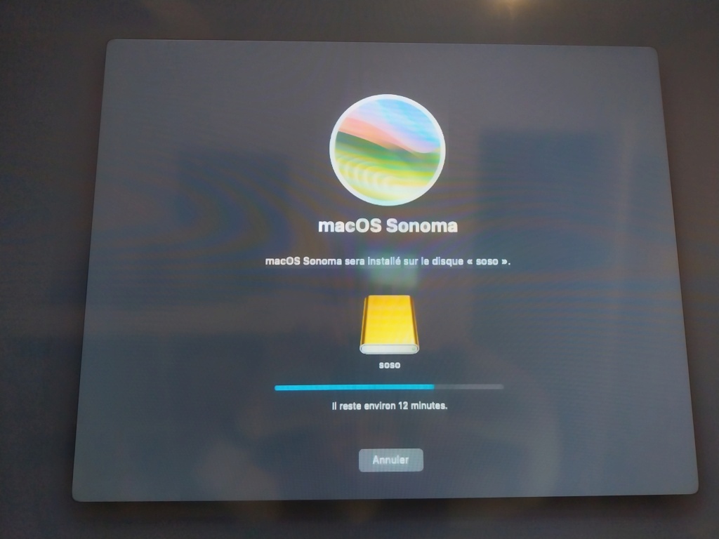 [RESOLU] Installation de SONOMA erreur MAC OSX SONOMA INSTALLER 20240111