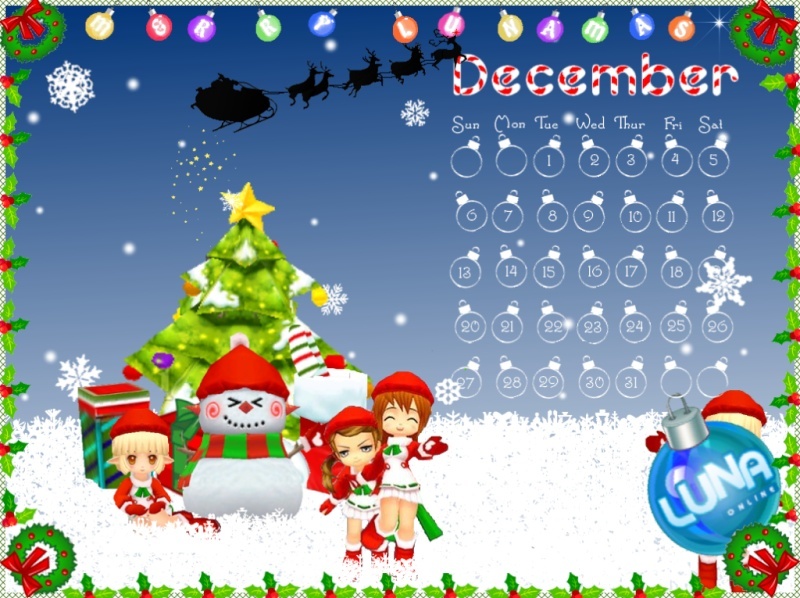 December Desktop Calendar Winner! Luna_d10