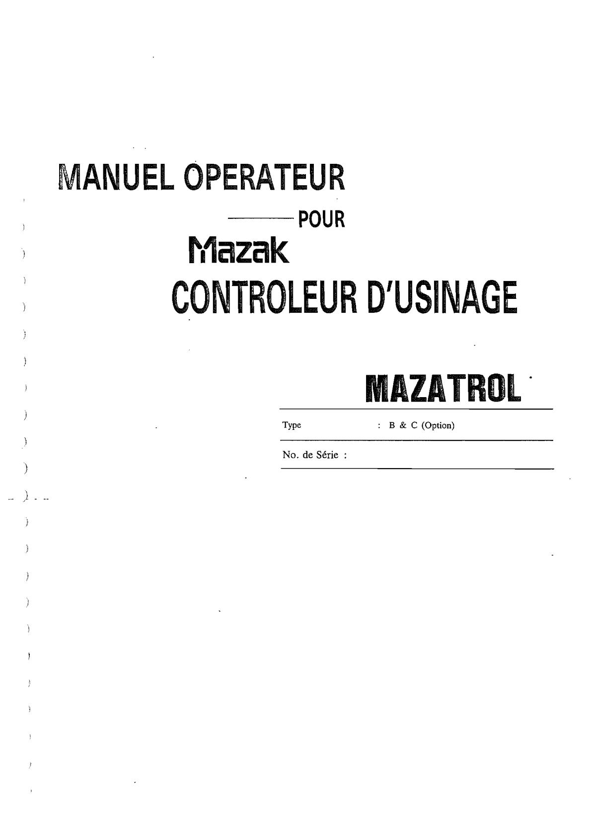 Mazak Mazatrol controleur usinage Uw1218