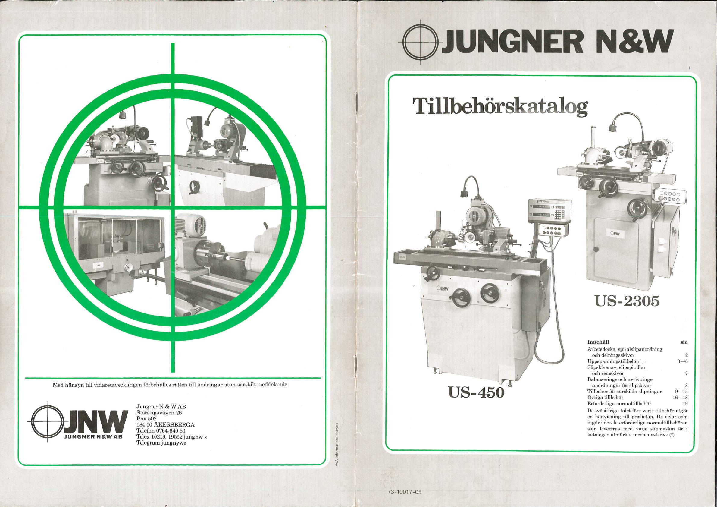 Jungner US-2305/UTG-214 + US-450 affuteuse universelle Uw123