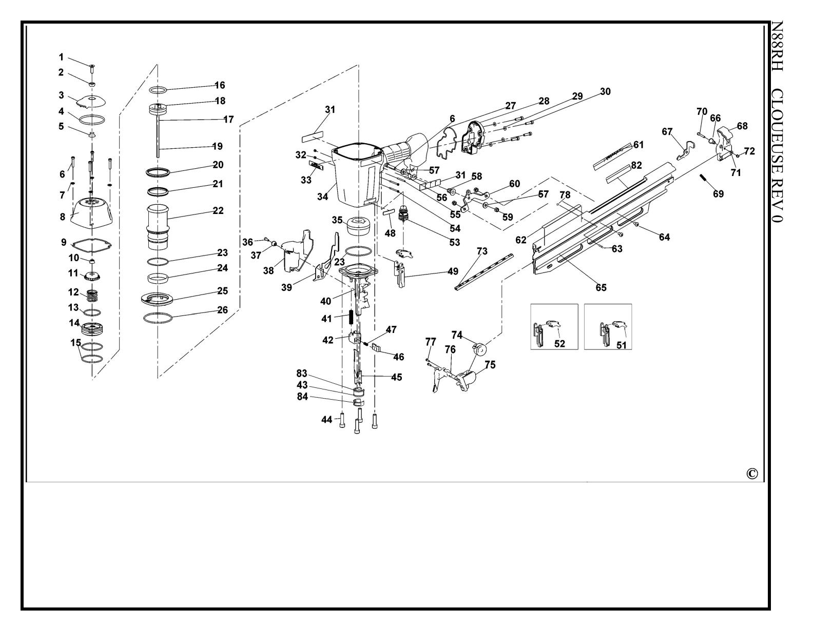 Cloueur pneumatique Bostitch N88 RH Uw1612