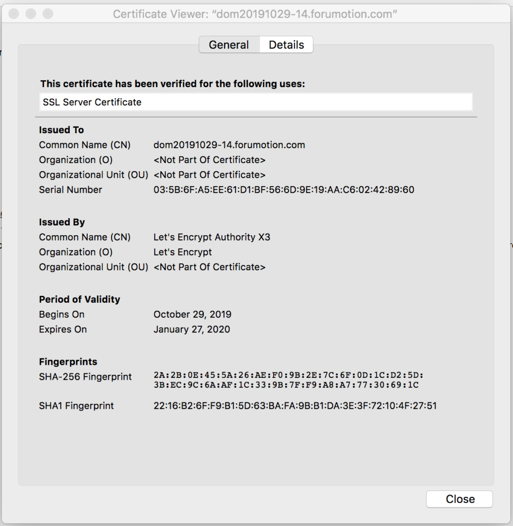 Security in forum Certif10