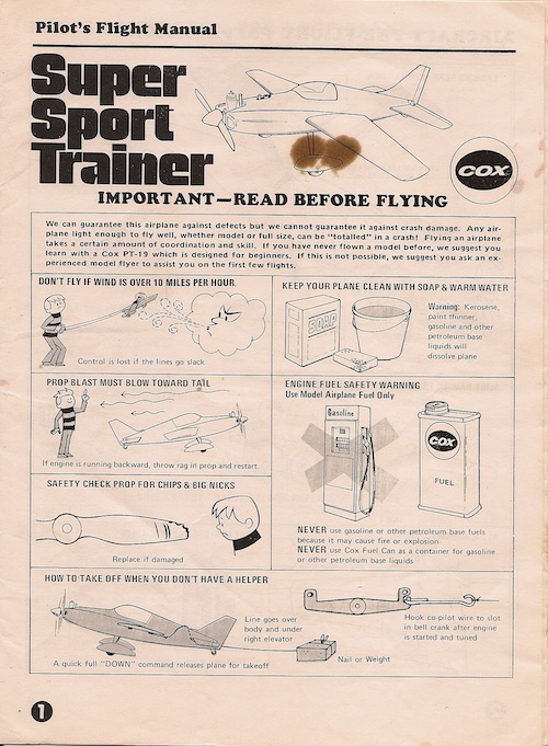  New Upload: Cox Super Sport Trainer Flight Manual Super_11
