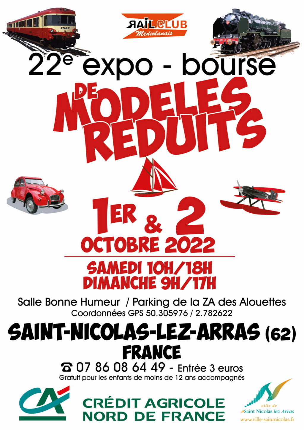 Expo-bourse Saint-Nicolas-lez-Arras (62) 1er et 2 octobre 2022 Affich24