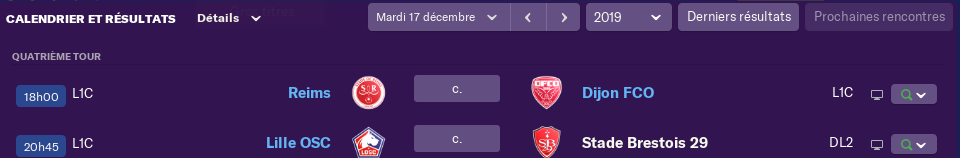 4ème tour Coupe le Ligue avant Mardi 12 h 069