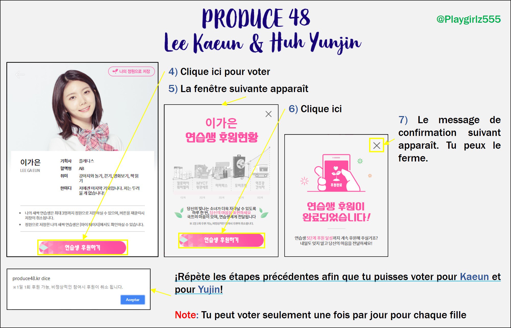 [DISCUSSION] How to Vote for Kaeun and Yoonjin on Produce 48 Nation's Producer Garden French11