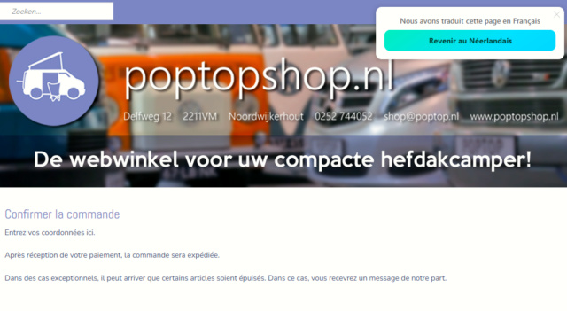 Explications mode de paiement sur Poptopshop.nl Popo410