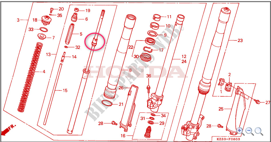 fourche - Prépa fourche 250 CR 1995 2020-011