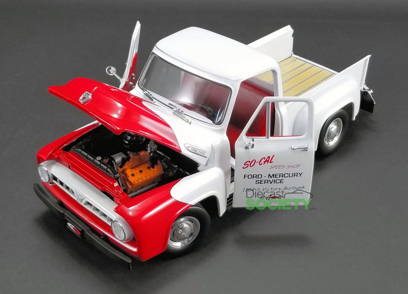 Ford F100 Push Truck 1/18 ACME New 1953 SO-CAL Speed Shop  Acme_a21