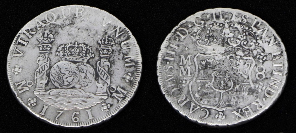 8 reales Carlos III  1761 Mexico : poids léger. 8_real10