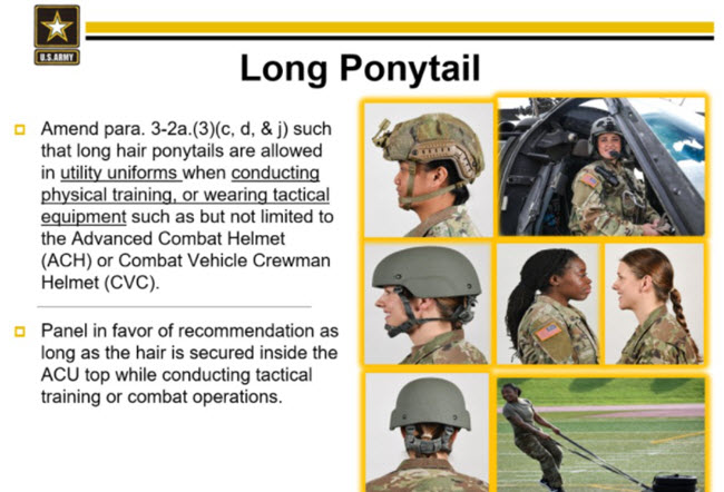الجيش الأمريكي يقر تعديلات بشأن معايير مظهر العسكريين لصالح النساء -oa-ay10
