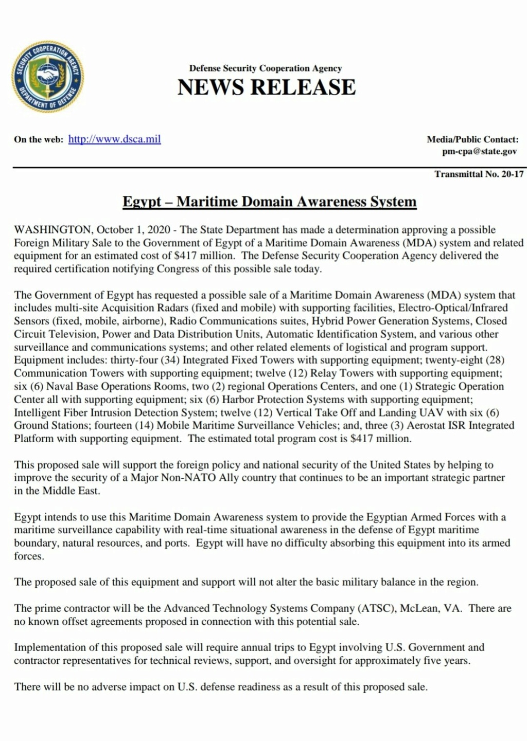 مصر تشتري نظام Martime Domain Awareness System و انظمة طائرات بدون طيار مع مناطيد استطلاع من الولايات المتحدة Ejuokc10