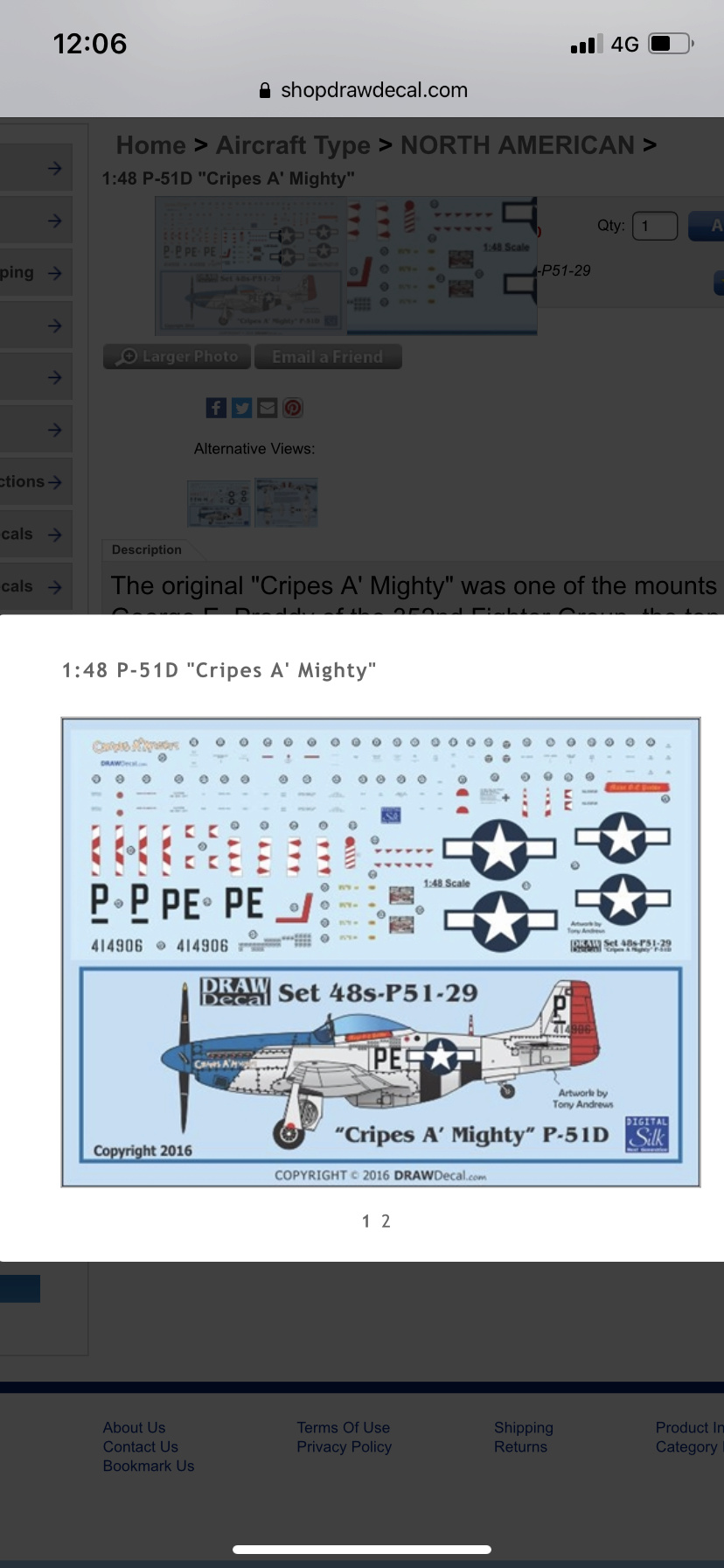 P-51D mustang ,Italie 1944. Eduard 1/48. 4ce0e210