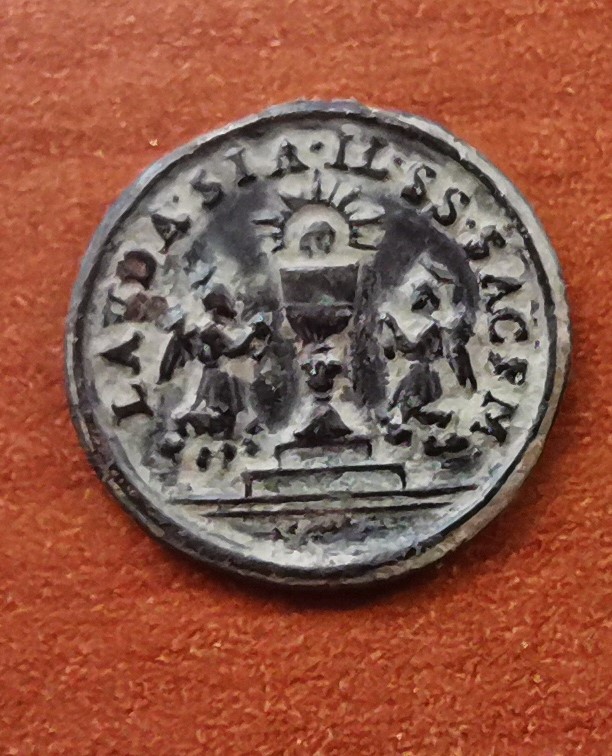 Cinco santos canonizados en 1622 / SS. Sacramento / S. XVII Medall12