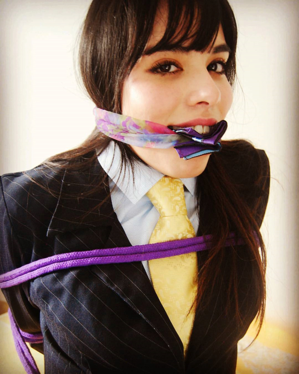 All tied up and gagged with necktie(s) including some winchester collar/cuff's) T1410