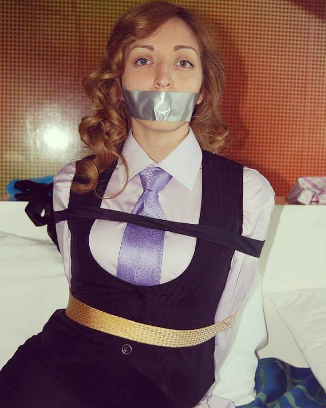 All tied up and gagged with necktie(s) including some winchester collar/cuff's) T6a11